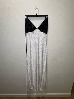 wild fable Black and White Polka Dot Maxi Dress